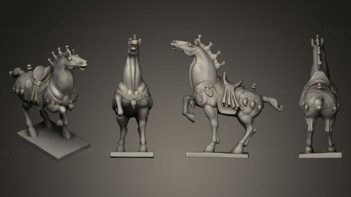 Animal figurines (Horse Inspection, STKJ_0318) 3D models for cnc